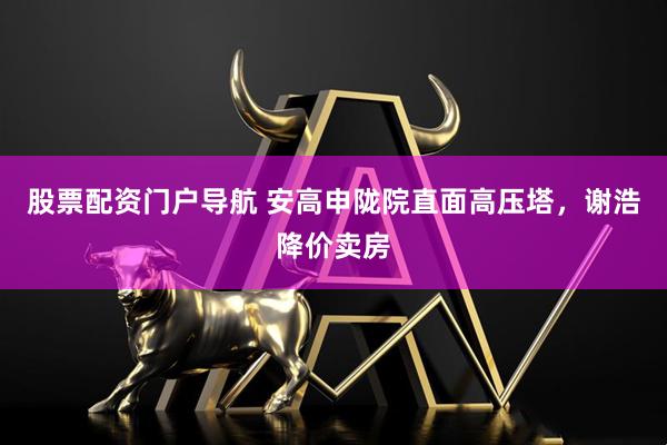 股票配资门户导航 安高申陇院直面高压塔，谢浩降价卖房