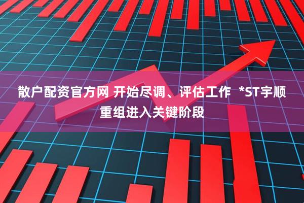 散户配资官方网 开始尽调、评估工作  *ST宇顺重组进入关键阶段